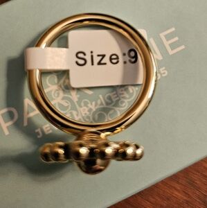 Park Lane Gold and Black Ring. New with tag. Size 9.